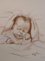ilustrační obrázek - portrét miminka